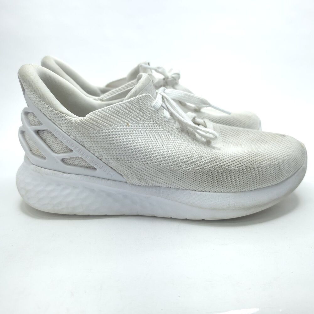 Kizik Athens Athletic Shoes Size 7.5-9 Wide White Hands Free Sneakers